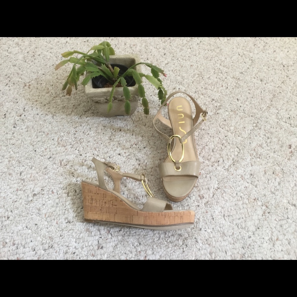 Unisa platform cork wedge sandal